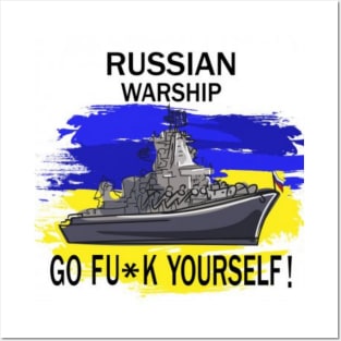 Russian warship Posters and Art